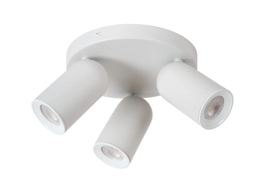 Lucide PUNCH - Spot plafond - Ø 21 cm - 3xGU10 - Blanc - éteint